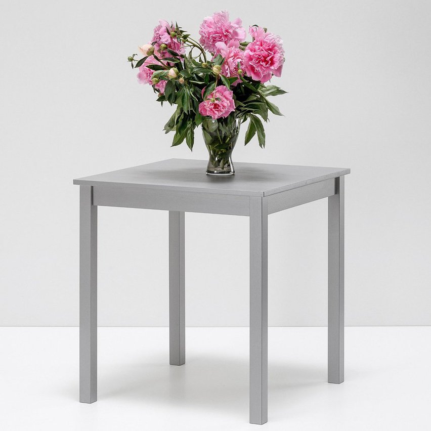 Silphium table 68x68 cm gray