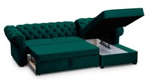 Corner sofa with sleeping function Brusce (Fabric: Kronos 19, Side: Right)