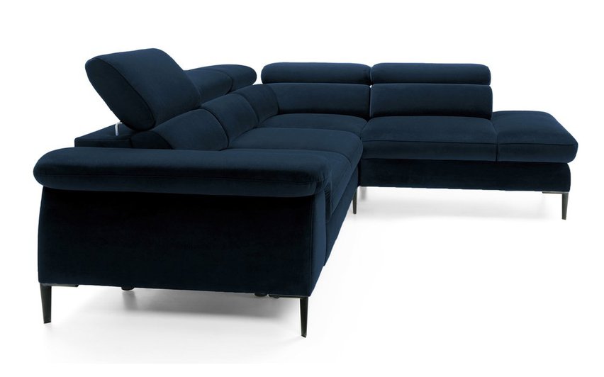 Naverro L-shaped corner sofa bed (Fabric: Monolith 77, Side: Right)