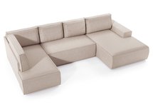 Corner sofa with sleeping function Farese New U-shaped with container right side (Fabric: Poso 100)