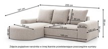 Modular corner sofa Castellina L-shaped 255 cm smaller Abriamo 5 left-hand side