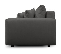 Netlan Aragon 97 three-seater sofa with storage in hydrophobic fabric, silver legs