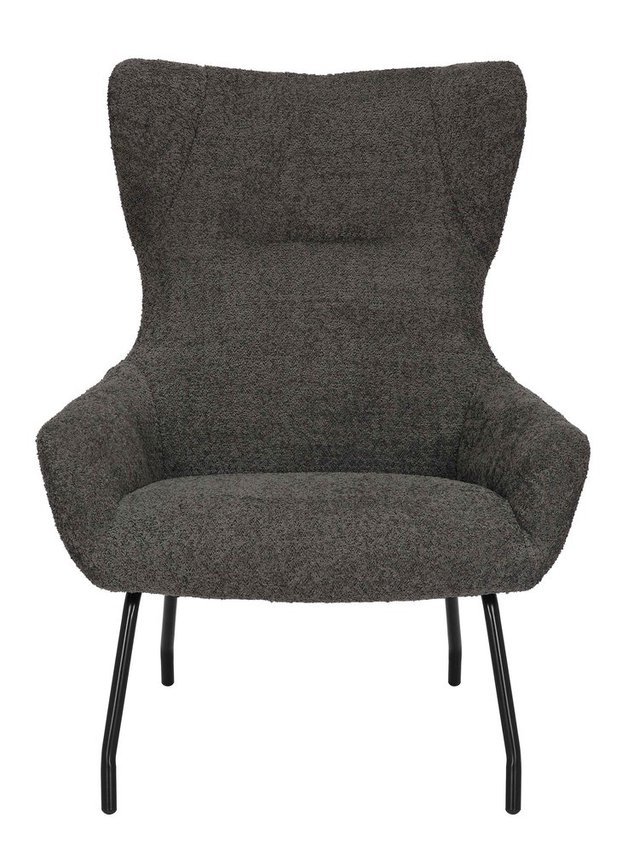 Suppet lounge chair in warm gray boucle fabric