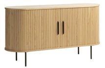 Gativel chest of drawers 140x76 cm natural oak slats