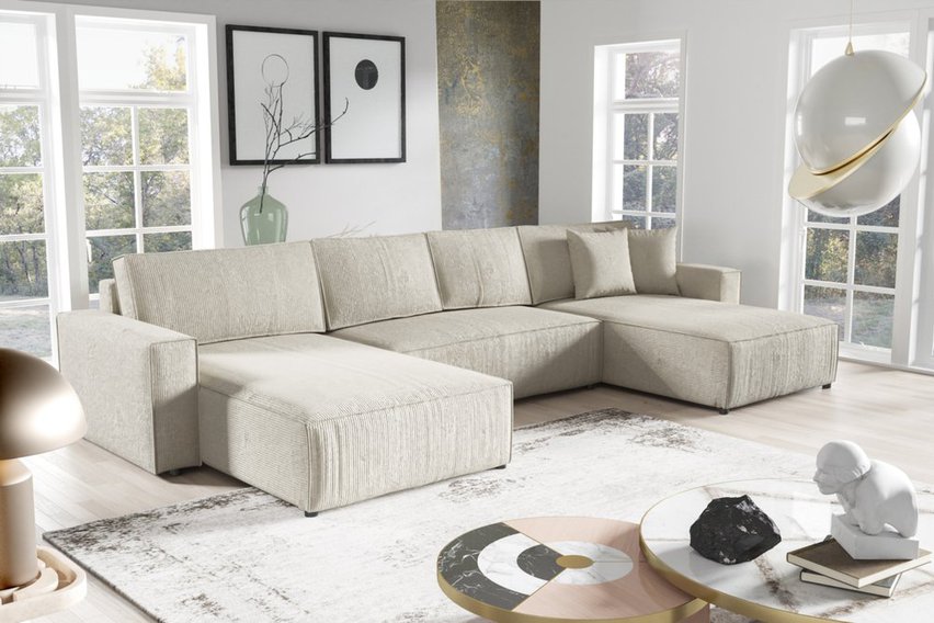 Bazzanese U corner sofa bed (Fabric: Poso 100)