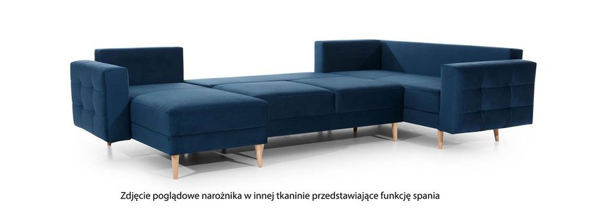 Corner sofa with sleeping function Masime U (Fabric: Monolith 48)