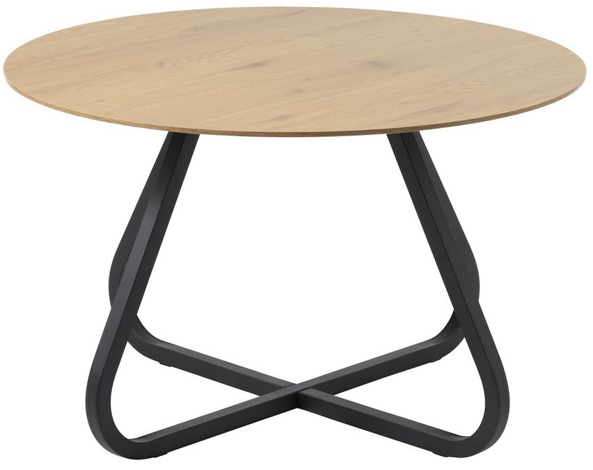 Obleos round table 120 cm oak/black