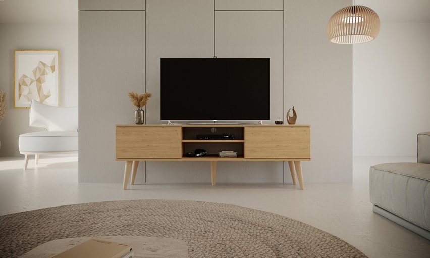 TV cabinet Damally 160 cm artisan oak