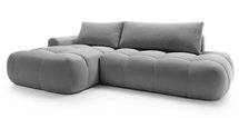 Ombo L-shaped corner sofa with sleeping function with container Salvador 17, hydrophobic velvet, left-hand side