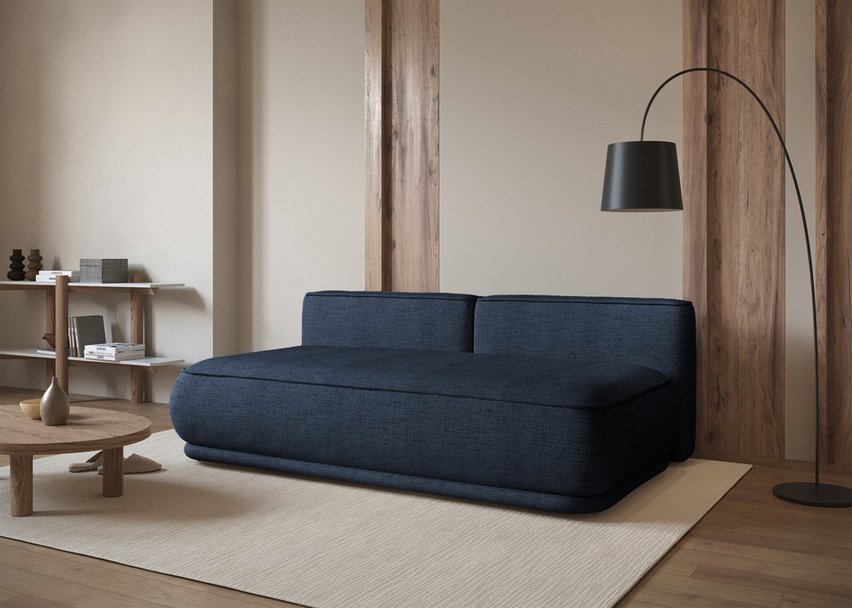 Leanno three-seater sofa with Moly 79 container, hydrophobic chenille