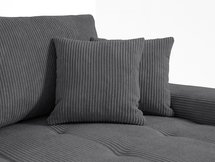 Corner sofa with sleeping function Magliano L-shaped with storage dark gray corduroy right-hand side