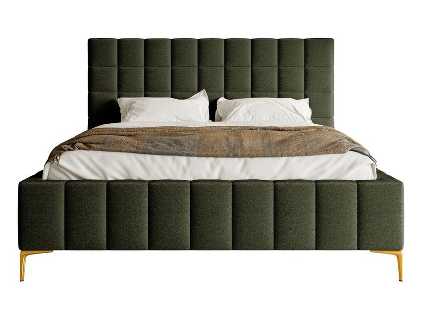 Upholstered bed 180x200 cm Szejlo with container, metal frame Raven 78 chenille