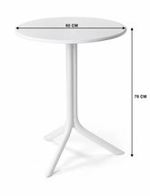 Spritz Nardi round garden table, 60 cm, made of certified light blue material