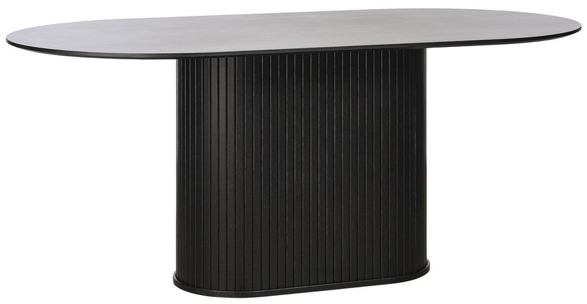 Oval table Gativel 95x180 black oak