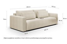 Ajwar three-seater sofa with Curio 39 container, hydrophobic chenille