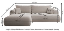 Corner sofa with sleeping function Ovo L-shaped Puente 03 left-hand side