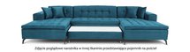 Corner sofa with sleeping function Correly U-shaped (Fabric: Nube 20)