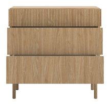 Nolie chest of drawers with three drawers, 90 cm, Oiled Oak