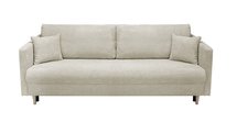 Mahasar three-seater sofa with storage, beige corduroy