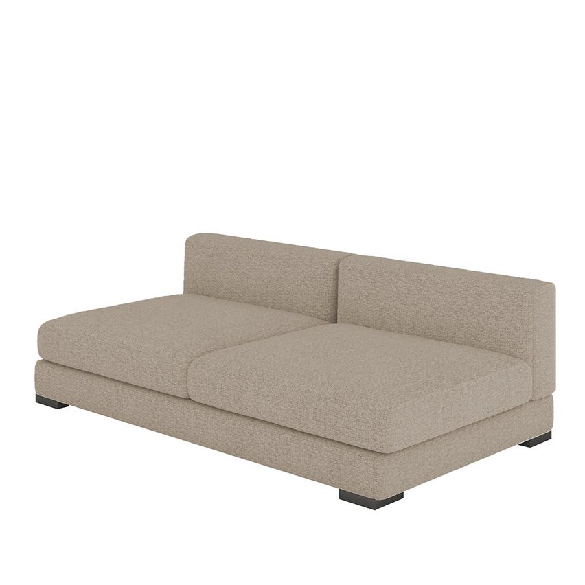 Mia L-shaped modular corner sofa with two poufs (Fabric: Storm 09)