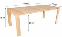 Haphorts garden table 200x90 cm teak wood