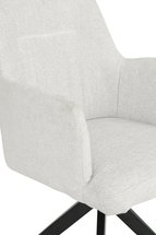 Rehoolt upholstered swivel chair with beige armrests