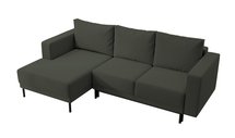 Rodario mini corner sofa with sleeping function and Castel 39 bedding container, left-handed