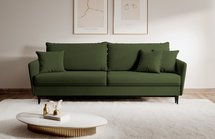 Volio three-seater sofa with black legs