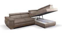 Ararip 268 cm L-shaped corner sofa bed with adjustable headrests and storage (Fabric: Element 06, Side: Right)