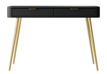 Dressing table with drawers Oval 112 cm Black