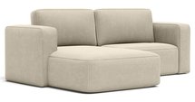 Bissari L-shaped left-hand corner sofa with sleeping function with Perla 15 corduroy container