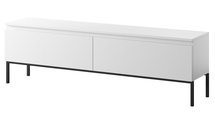 Bemmi TV cabinet, 150 cm, white with black legs