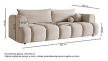 Dandelino three-seater sofa with sleeping function Magic Velvet 2273 velvet