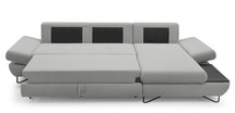 Corner sofa bed Lazaro L-shaped with storage (Fabric: Salvador 17, Side: Right)