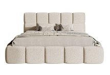 Upholstered bed 180x200 cm Cloudy with storage, light beige Toronto 01