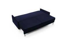 Kadaver three-seater sofa bed with storage (Fabric: Riviera 79, Legs: Black)