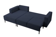 Rodario mini corner sofa with sleeping function and Castel 79 bedding container, left-handed