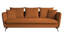 Castilio three-seater sofa with Moly 54 container, hydrophobic chenille