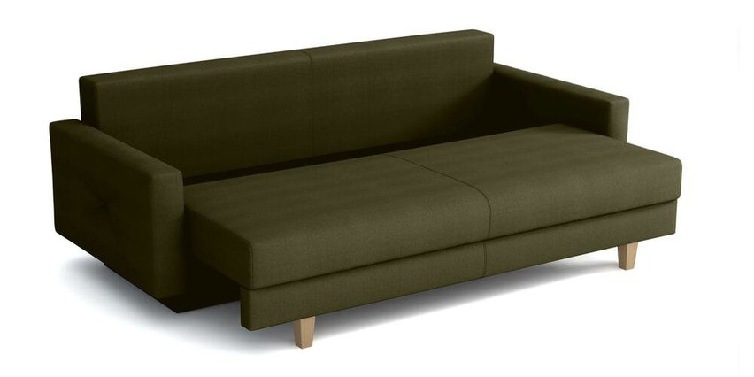 Lartes three-seater sofa bed with storage (Fabric: Monolith 38, Legs: Natural)