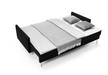 Kadaver three-seater sofa bed with storage (Fabric: Riviera 100, Legs: Gold)