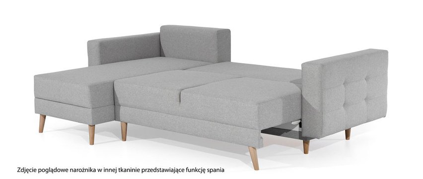 Corner sofa with sleeping function Masime L (Fabric: Monolith 09)