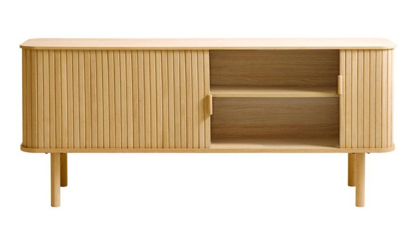 TV cabinet Nezka lamellas natural oak