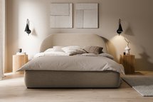 Upholstered bed 160x200 cm Ovo with Castel 15 storage, metal frame, gas lift, easy-to-clean velvet