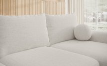 Corner sofa bed Carnos L-shaped with ball, single cushions Moly 02 hydrophobic chenille right side