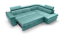 Ararip 268 cm L-shaped corner sofa bed with adjustable headrests and storage (Fabric: Element 15, Side: Right)