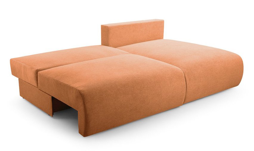 Corner sofa with sleeping function Fimbo L-shaped with container Aragon 56 hydrophobic chenille right-hand side