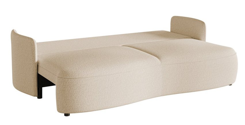 Raviolo three-seater sofa bed with Catch Me 02 boucle container