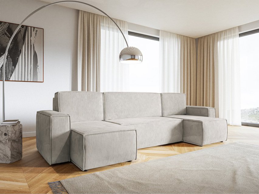 Copertino U-shaped corner sofa with sleeping function with container Element 13 universal