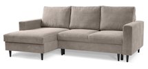 Corner sofa with sleeping function Nalika L-shaped with storage Poso 02 corduroy left-hand side