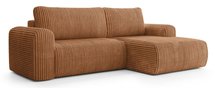 Corner sofa with sleeping function Lelu Tilia 56 L-shaped with a container, thick corduroy, right-hand side